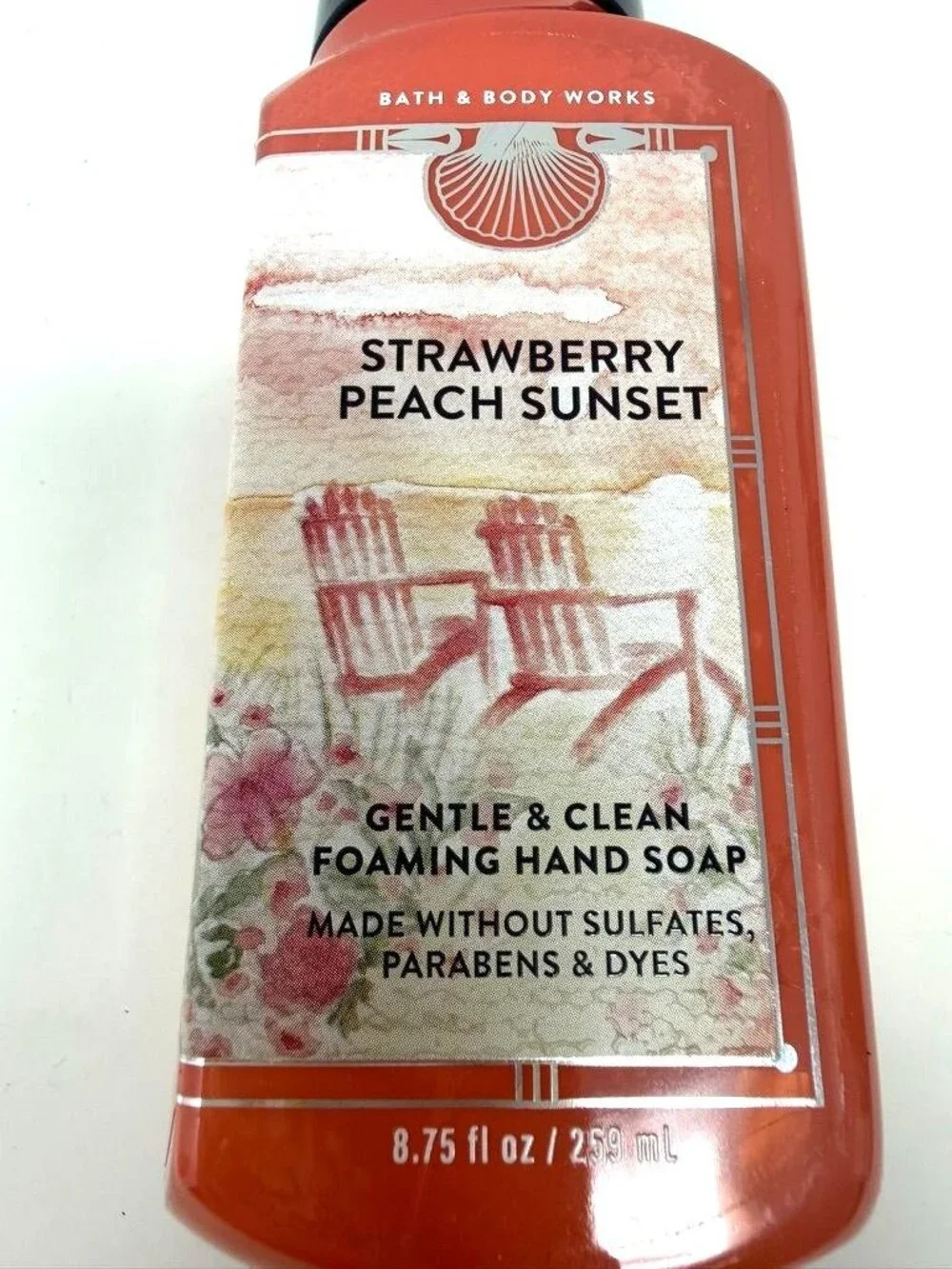 Bath & Body Works Strawberry Peach Sunset  Gentle Foaming Hand Soap 8.75 Fl Oz